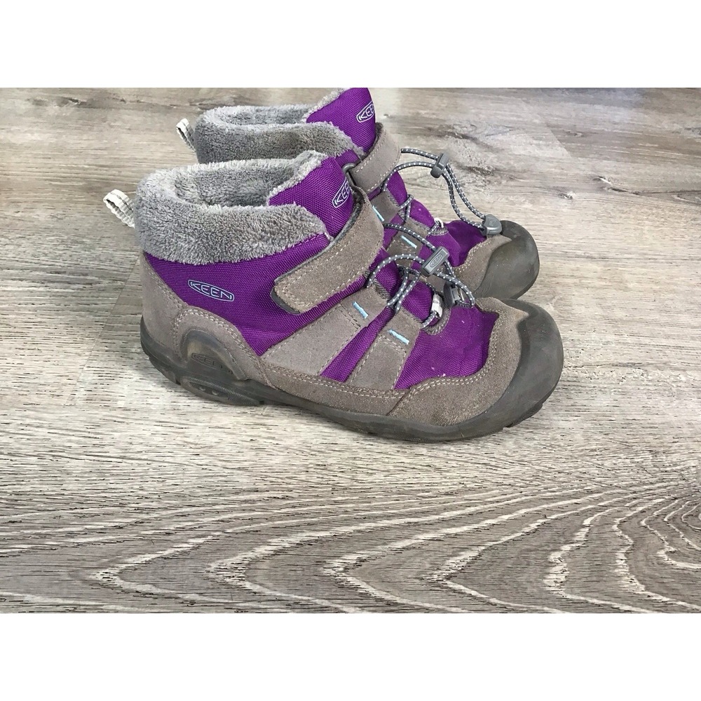 Keen Knotch Youth Size 4 Insulated Waterproof Purple Ankle Boots #1026738
